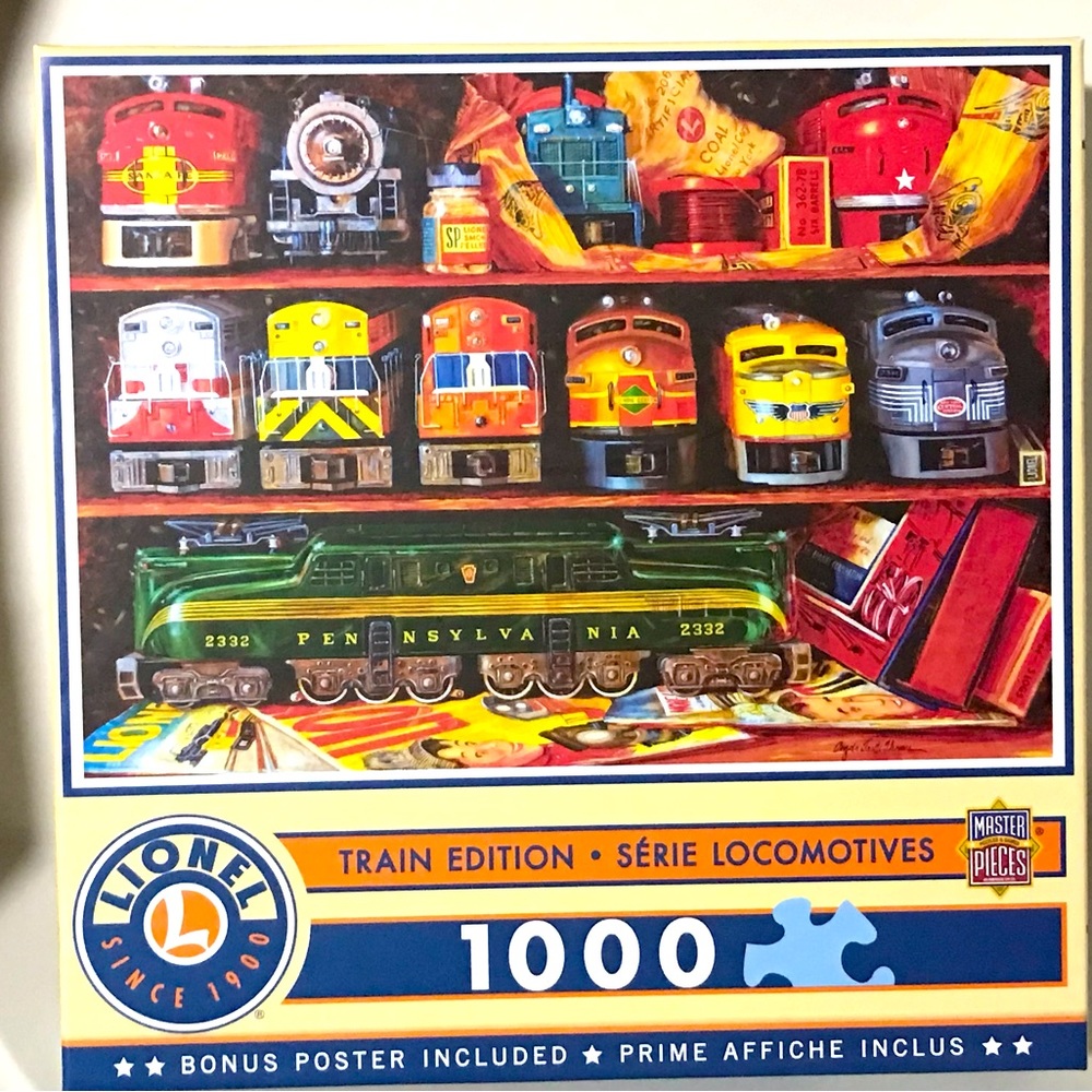 1000 piece jigsaw puzzle. Lionel train. NEW Masterpiece brand
